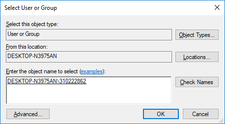 sm quickstart select user