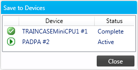 sm area manager save to devices