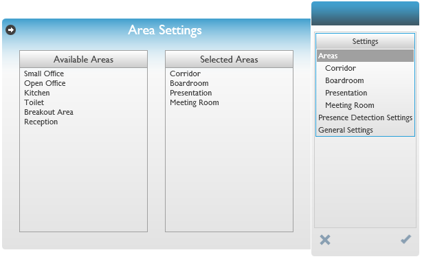 sm switch settings areas