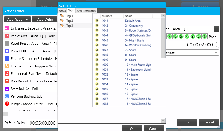 sm action editor target