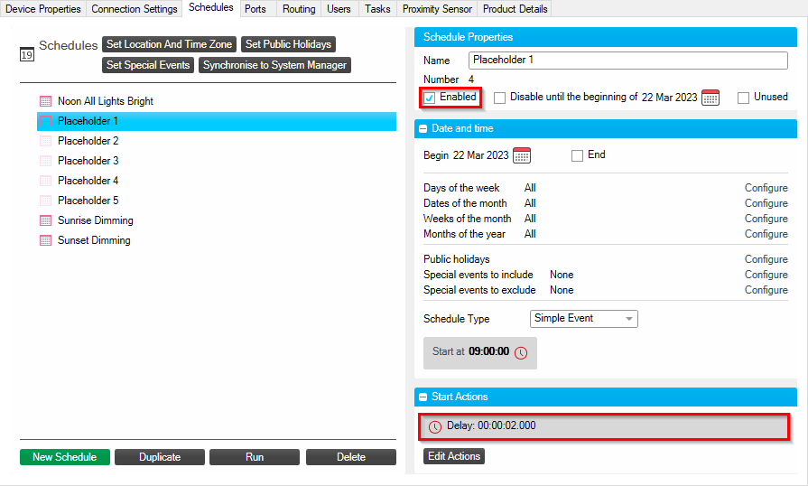 sb pdts schedules placeholder