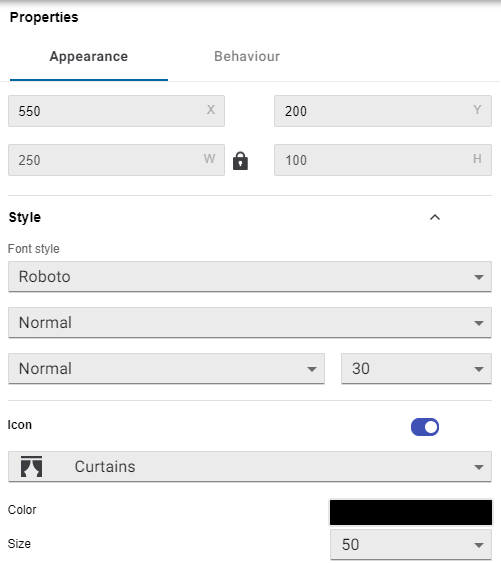 uic button properties appearance