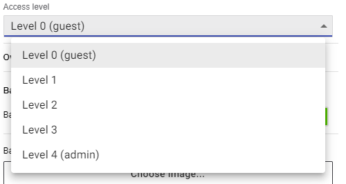 uic page properties access level