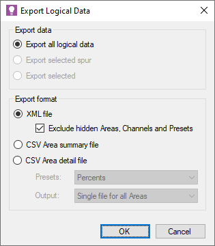 sb export logical dialog