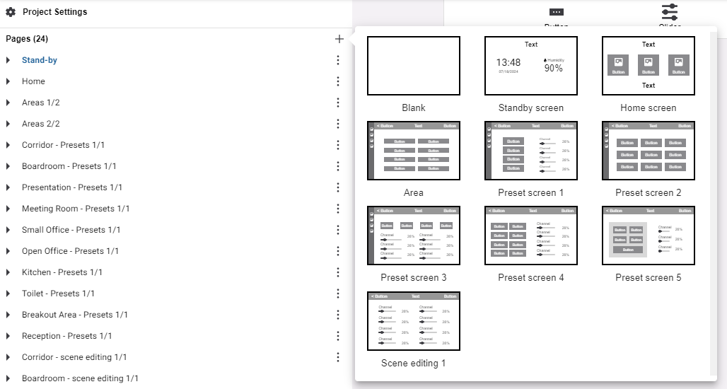 uic page templates