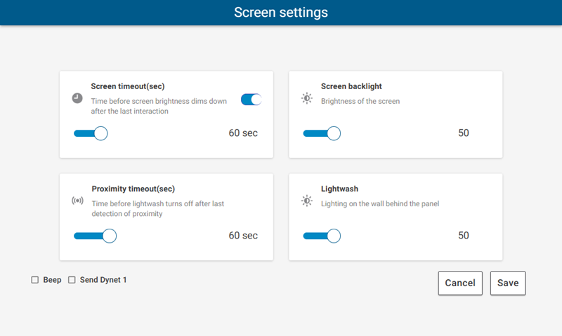 uic pdts settings screen